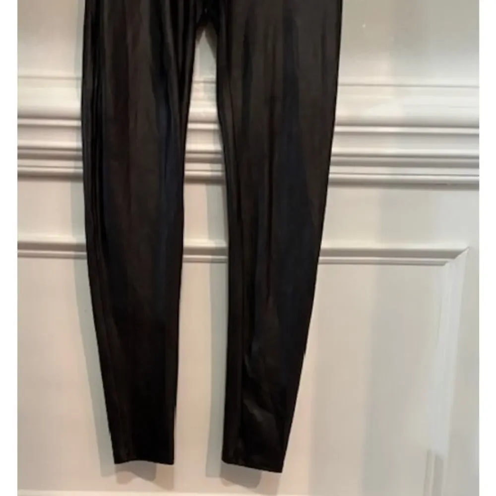 Spanx Faux Leather Leggings Size XL Black Pants Stretch Shaping High Waist NWT